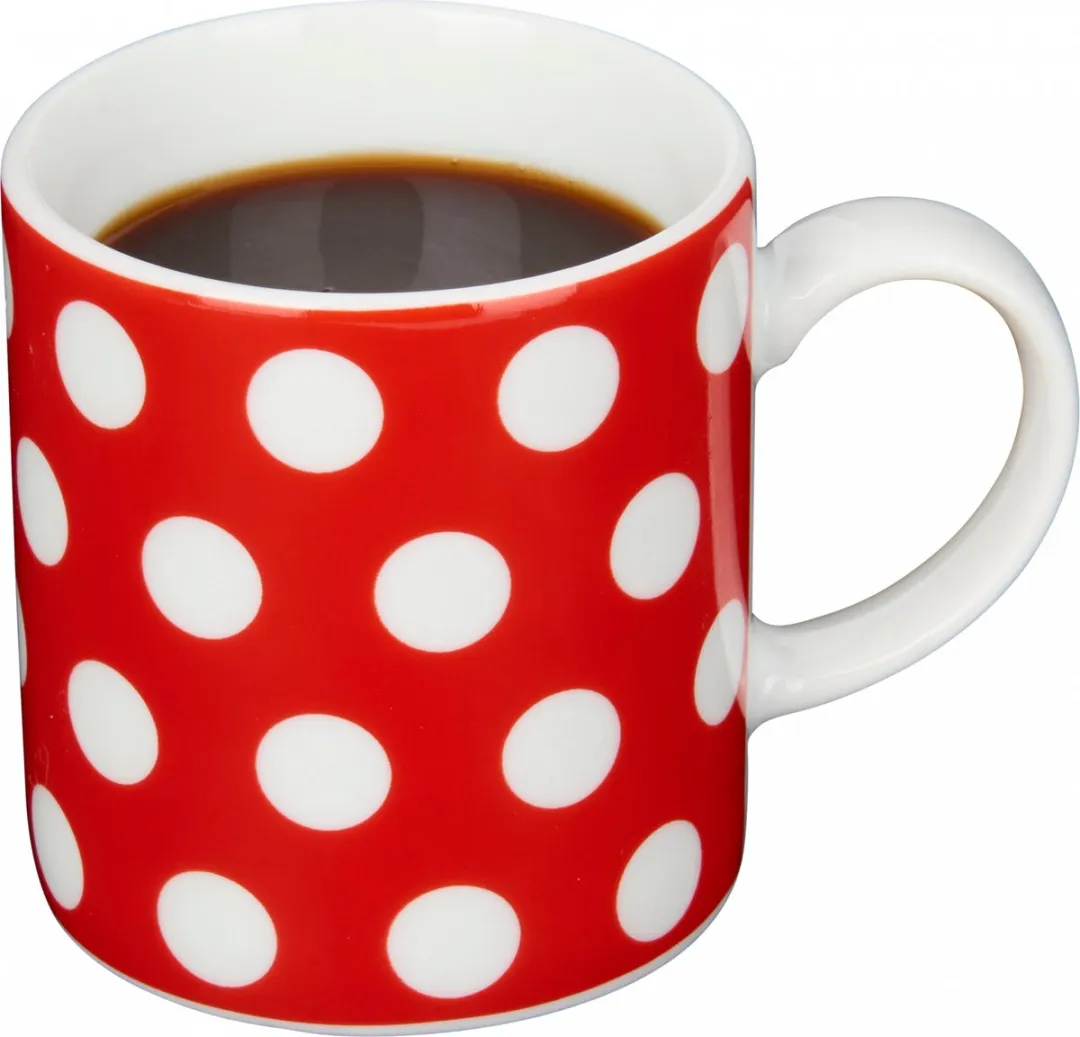 KitchenCraft Espresso Kopje Polka Dot - 80ml - Rood