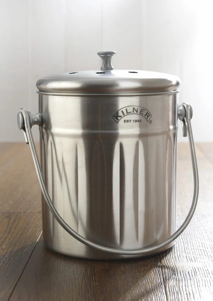 Kilner Compostbakje RAY-0025-416 - 2L - Zilver