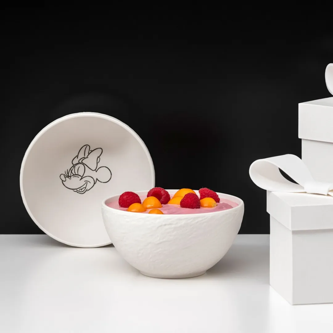 Villeroy & Boch Manufacture Rock blanc Müslischalen - Mickey Mouse Ø14cm - 4 Stuks