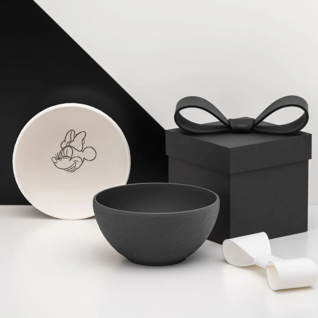 Villeroy & Boch Manufacture Rock blanc Müslischalen - Mickey Mouse Ø14cm - 4 Stuks