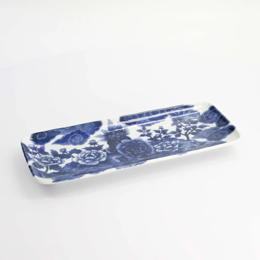 Tokyo Design Studio Japonism Lion Bord - Blauw 28,5x14x2,5cm