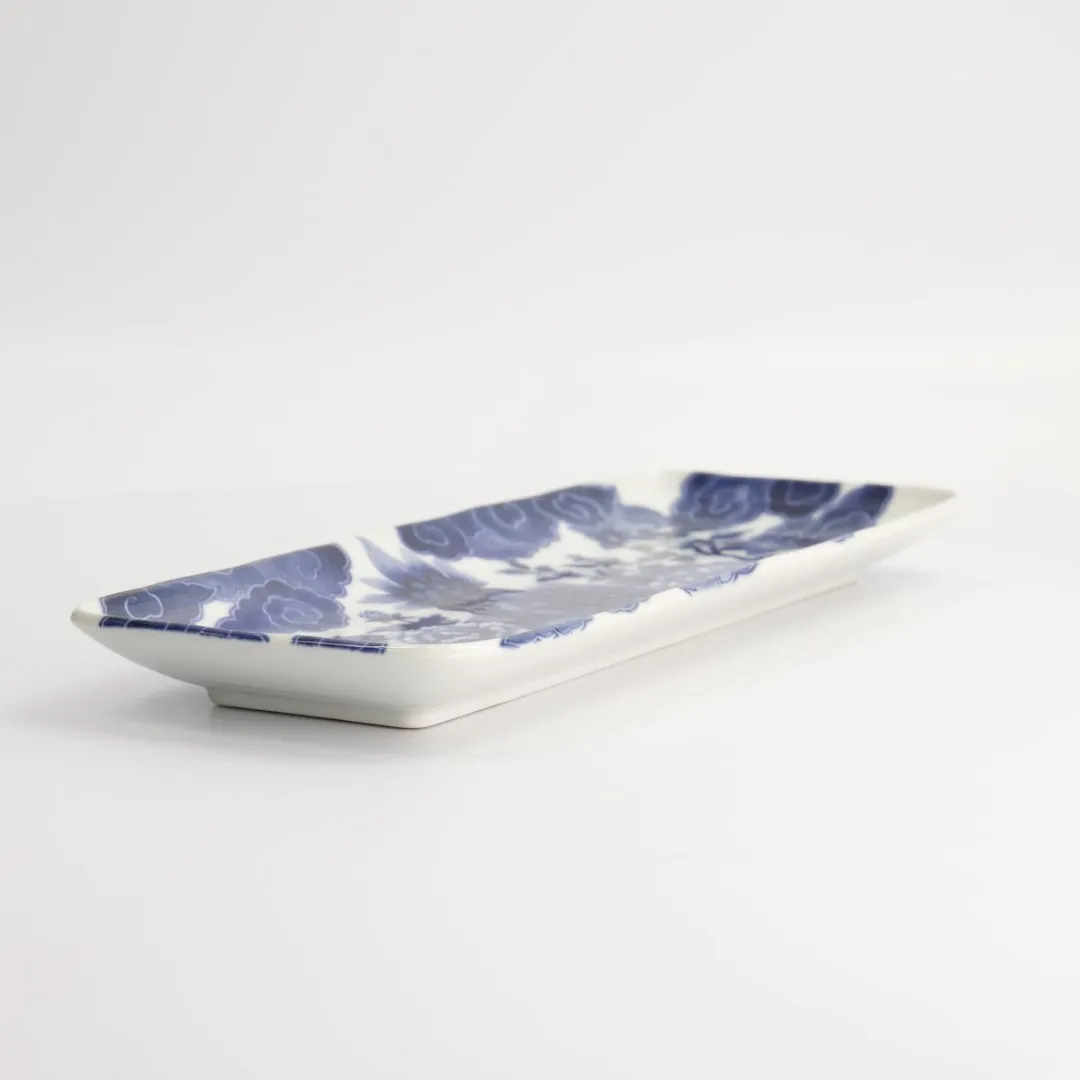 Tokyo Design Studio Japonism Lion Bord - Blauw 28,5x14x2,5cm