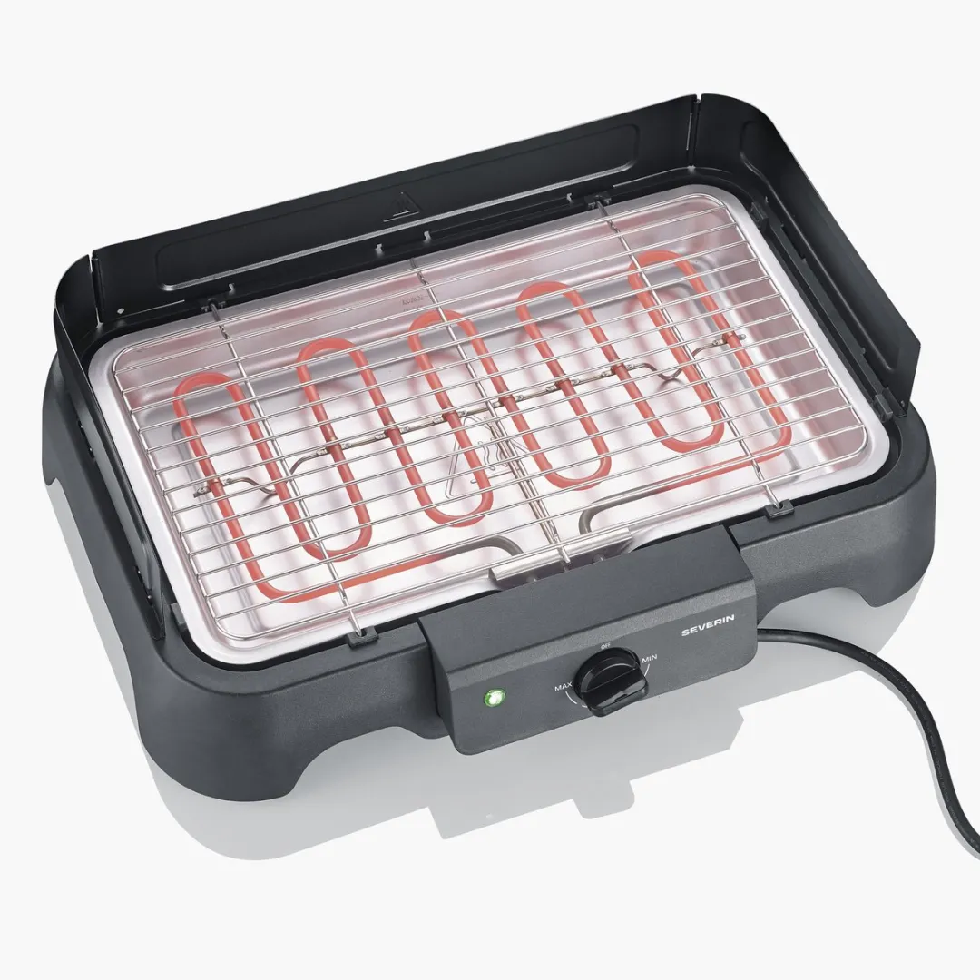 Severin PG 8593 Elektrische Tafelgrill 2000W - RVS Rooster