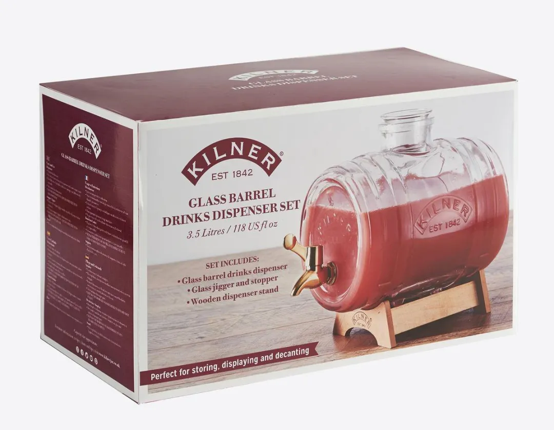 Kilner Drankdispenser Barrel 3.5L - Koperkleurig Kraantje