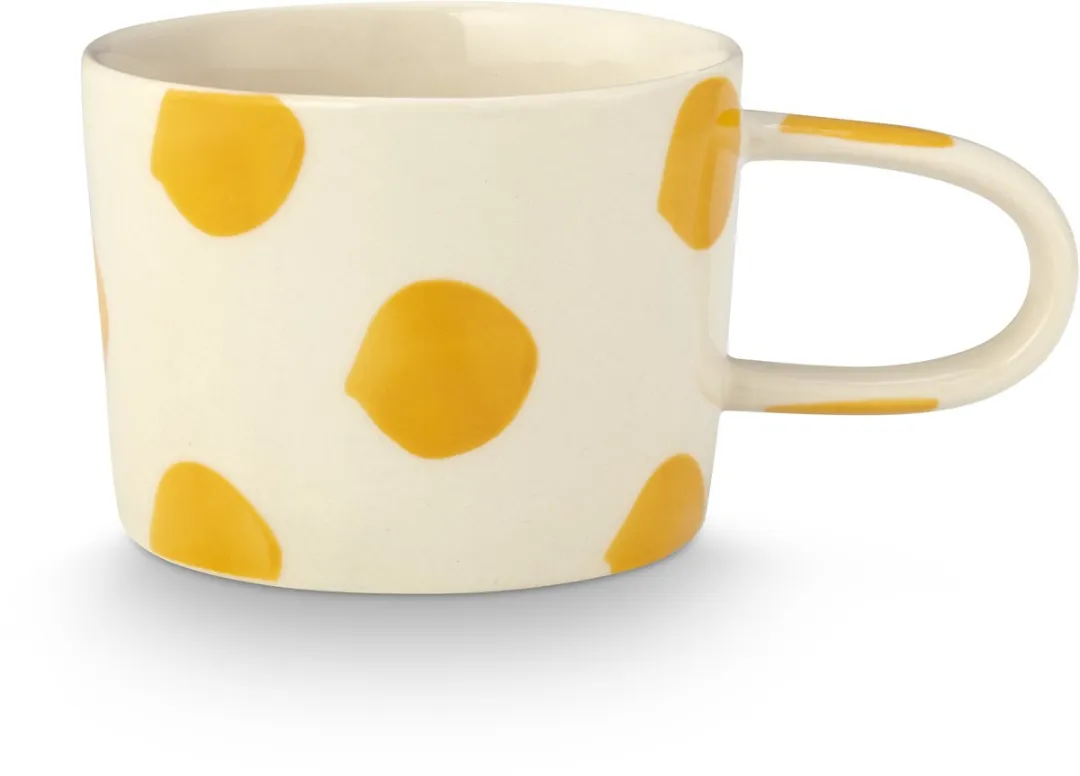 vtwonen Mokken Geel Stippen - 350ml - 2 Stuks