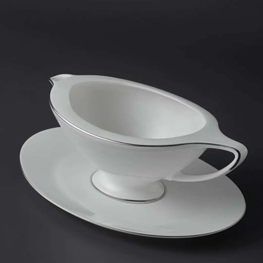 Jumbo Moon Platin Dinerservies 64-delig - 12 Personen - Wit/Zilver