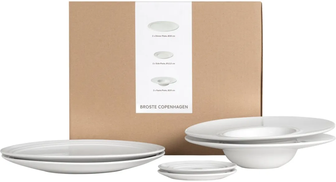 Broste Copenhagen Pastaset Stevns 6-delig - Wit
