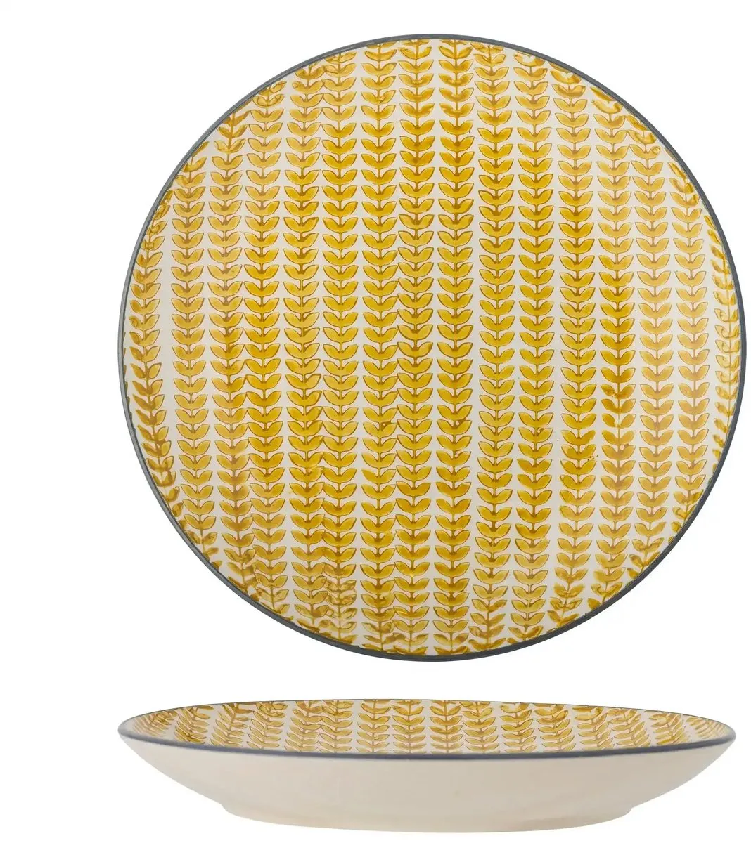 Bloomingville Maple Bord Aardewerk - Geel - 25cm