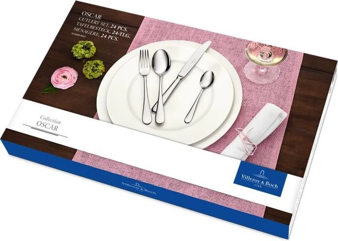 Villeroy & Boch Oscar Bestekcassette 24-delig - Zilver