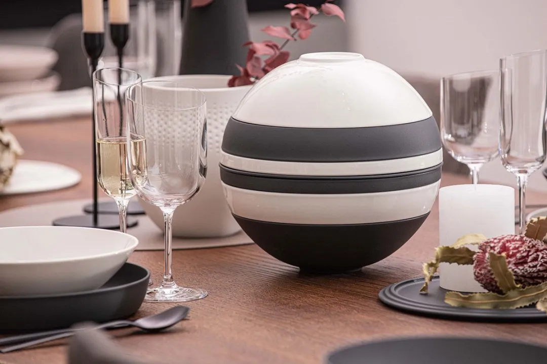 Villeroy & Boch La Boule Serviesset 7-delig - Zwart/Wit - afbeelding 6 van 6