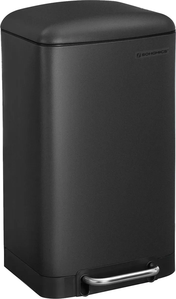 Songmics Pedaalemmer 30L - 34,5x27,5x61,5cm Zwart