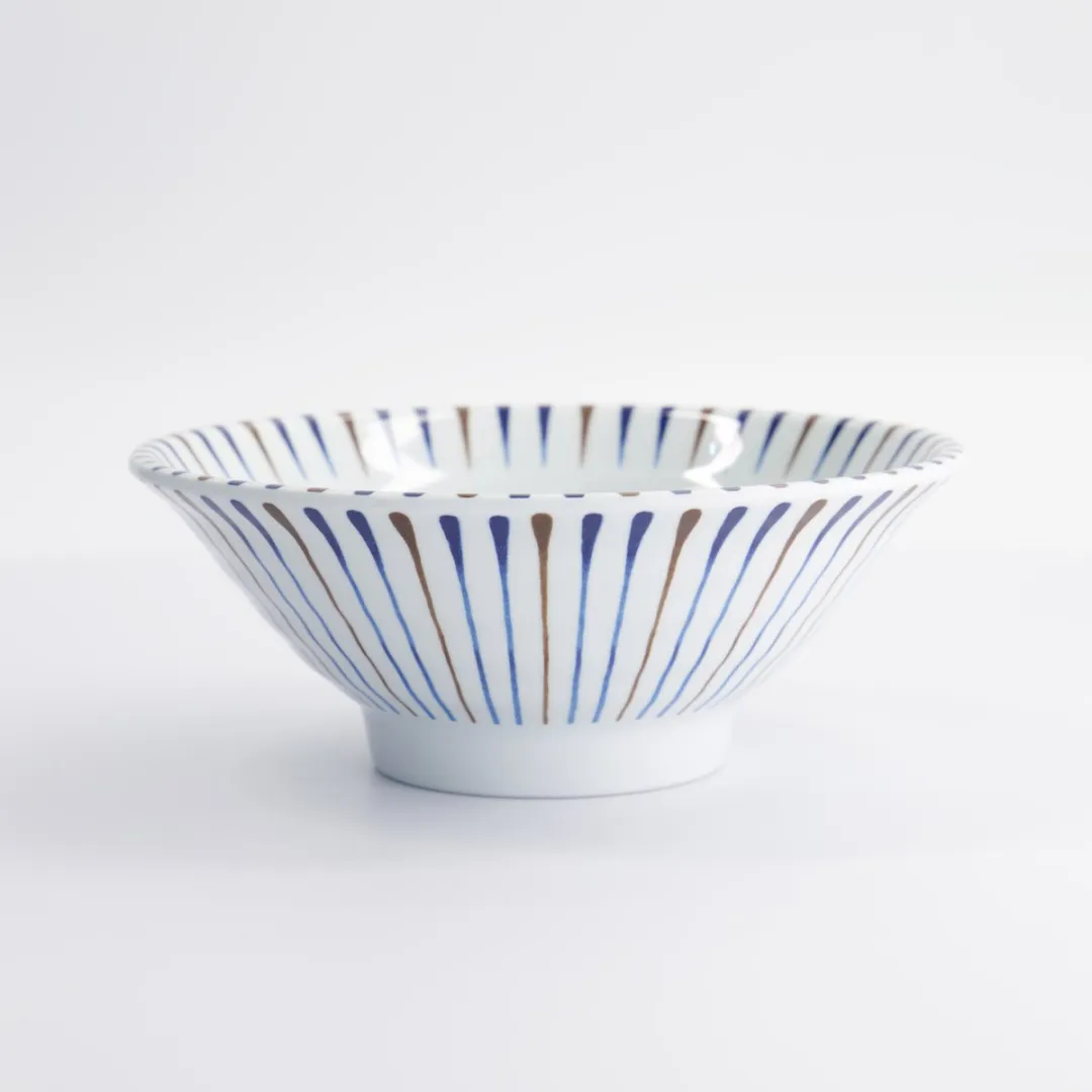 Tokyo Design Studio Tokusa Ramen Kom Blauw/Wit - 900ml - Melamine
