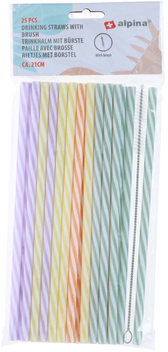 Alpina Herbruikbare Rietjes 25 Stuks