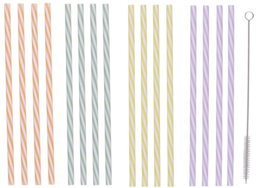 Alpina Herbruikbare Rietjes 25 Stuks - Multi kleuren