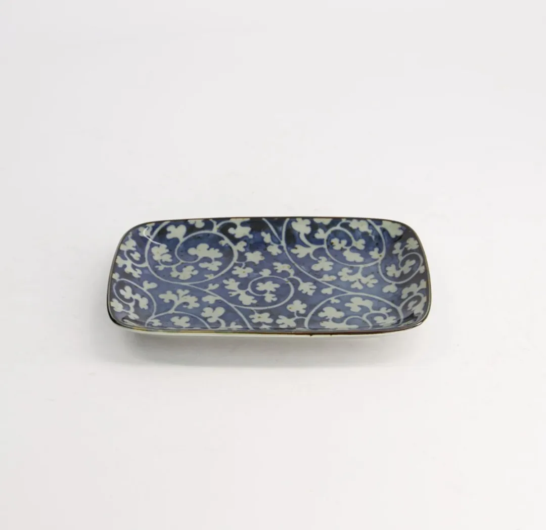 Tokyo Design Studio Mixed Bord Tako Karakusa - 16,3x10,2cm - Blauw/Wit