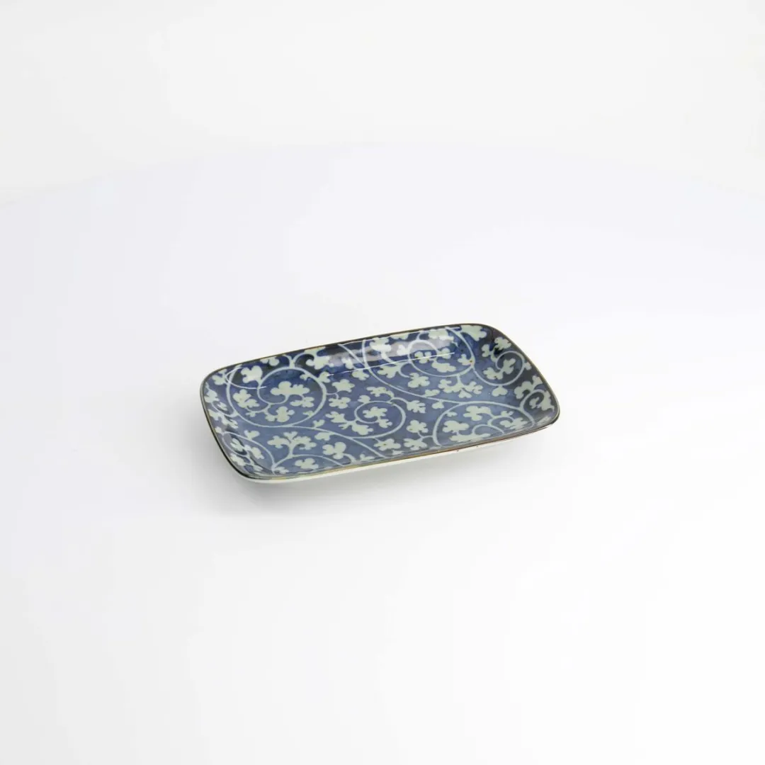 Tokyo Design Studio Mixed Bord Tako Karakusa - 16,3x10,2cm - Blauw/Wit