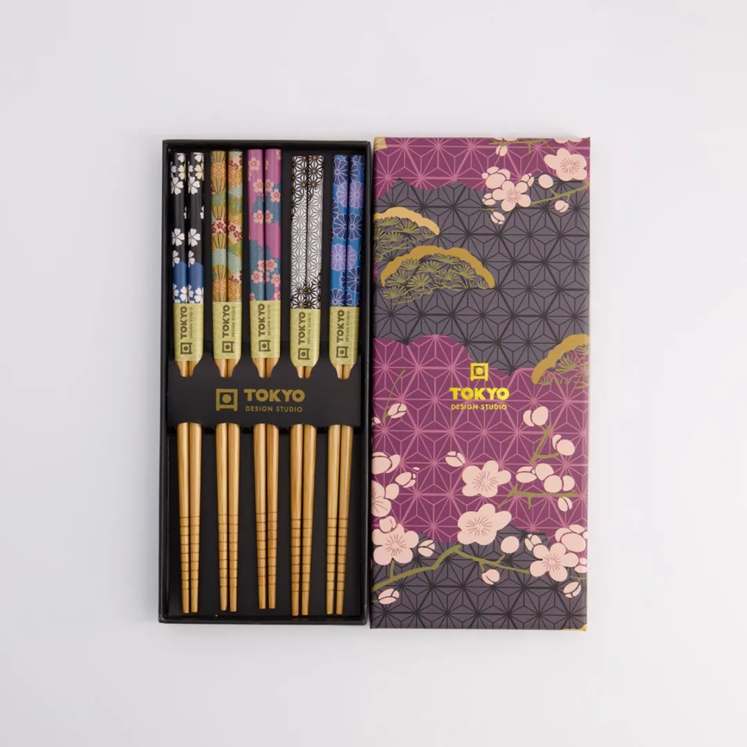 Tokyo Design Studio Bloemen Eetstokjes Cadeauset
