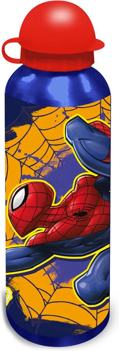 Marvel Spider-Man Aluminium Drinkfles 500ml - Blauw - afbeelding 3 van 4