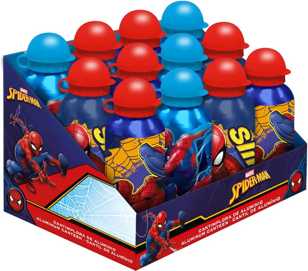 Marvel Spider-Man Aluminium Drinkfles 500ml - Blauw - afbeelding 2 van 4