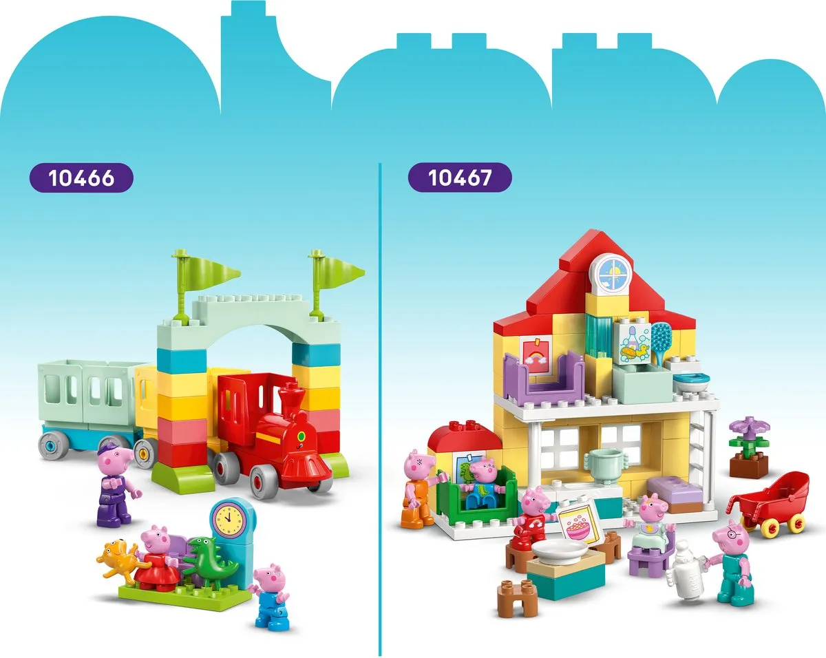 LEGO DUPLO Peppa Big Tractor & Marktkraam - 18 Stuks - Multicolor