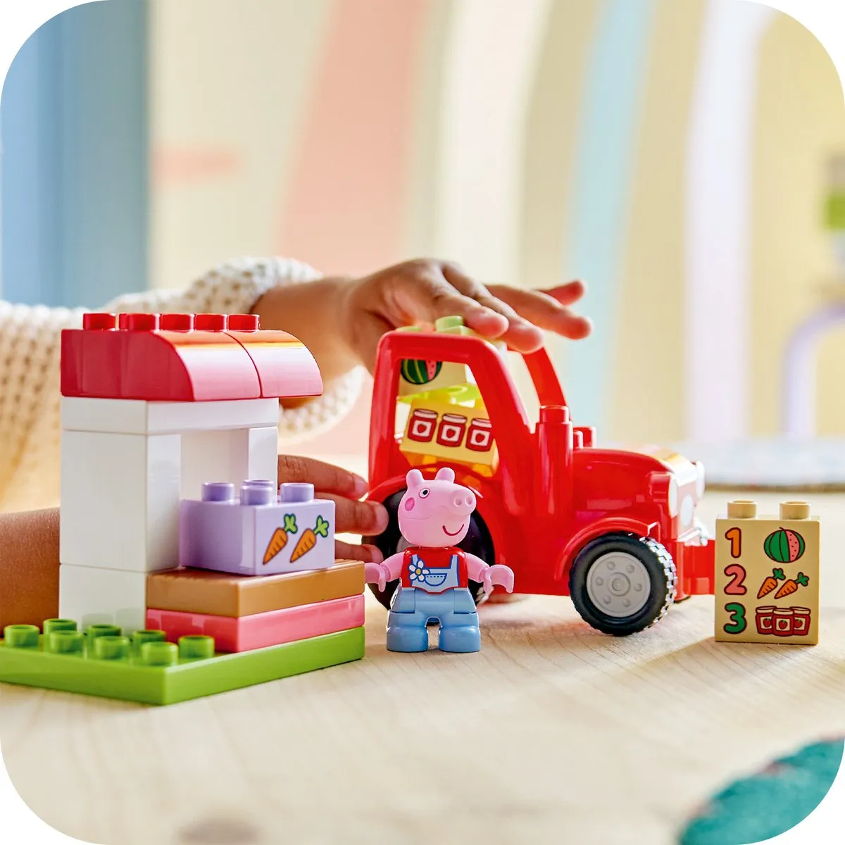 LEGO DUPLO Peppa Big Tractor & Marktkraam - 18 Stuks - Multicolor - afbeelding 6 van 6