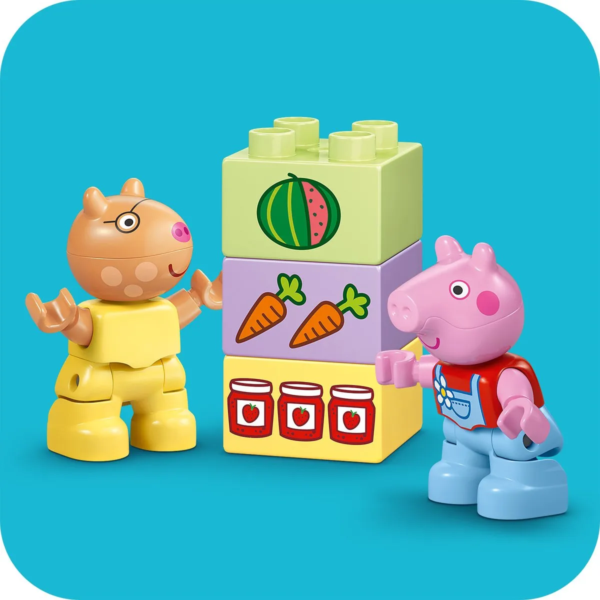 LEGO DUPLO Peppa Big Tractor & Marktkraam - 18 Stuks - Multicolor