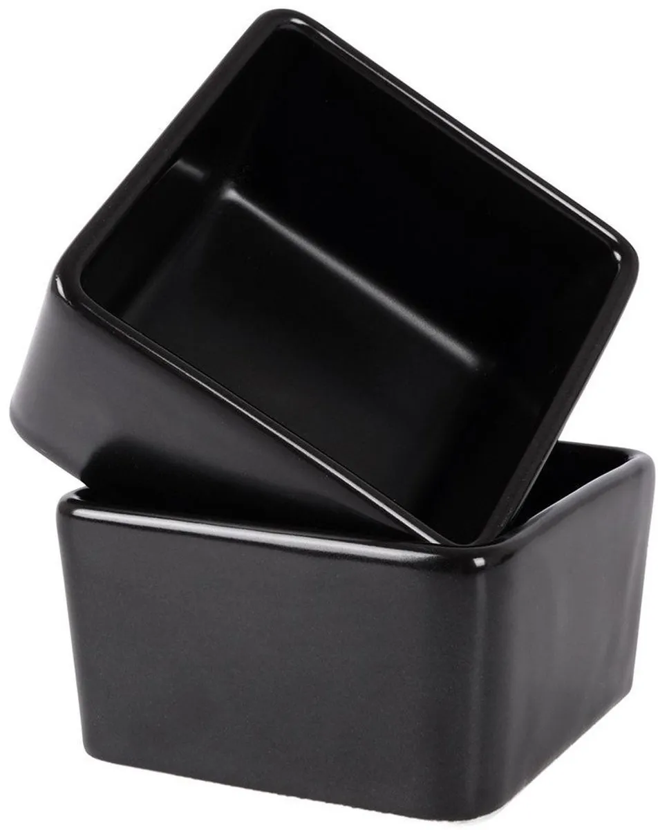 Excellent Houseware Tapas Schaaltjes 2 Stuks - Mat Zwart