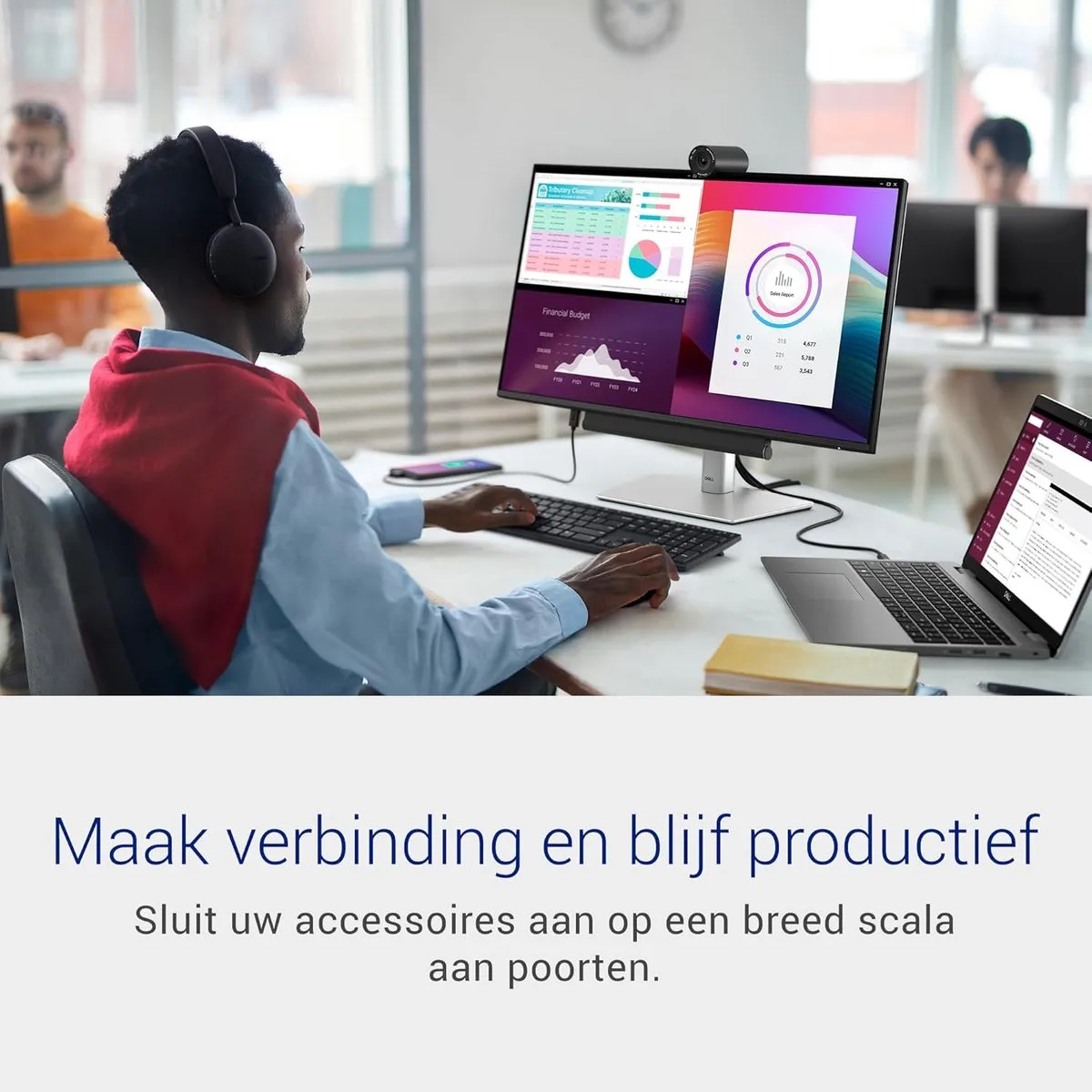 Dell P2725H 27 inch Full HD Monitor - 100Hz - Ergonomisch - afbeelding 6 van 6