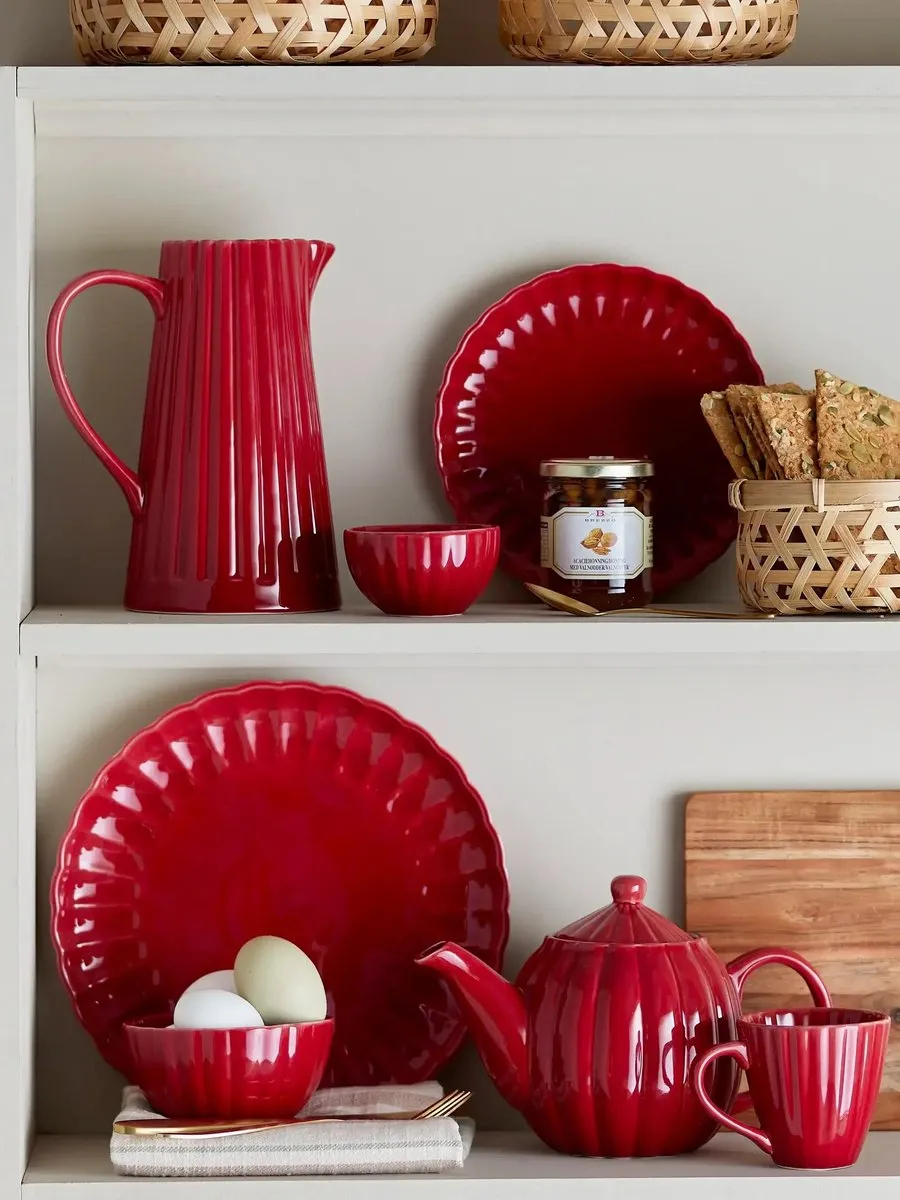 Bloomingville Latina Theepot Aardewerk - 1L - Rood