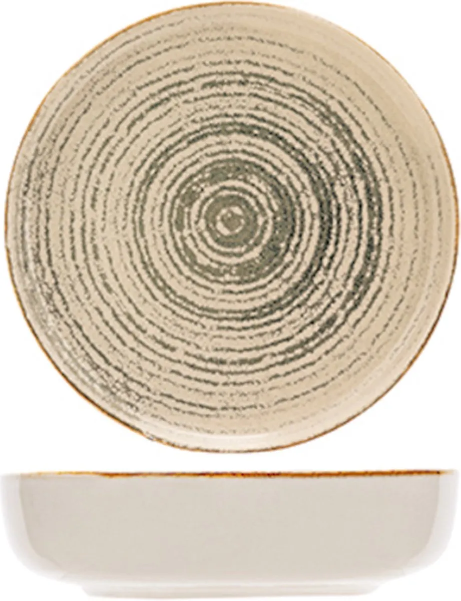 Cosy&Trendy Baltic Magara Diep Bord - 18,5cm - Groen - 6 Stuks