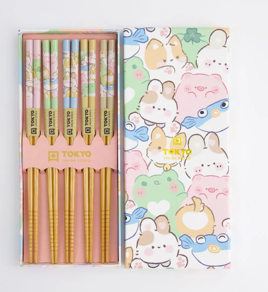Tokyo Design Studio Kawaii Chopsticks Dieren - 5 Paar