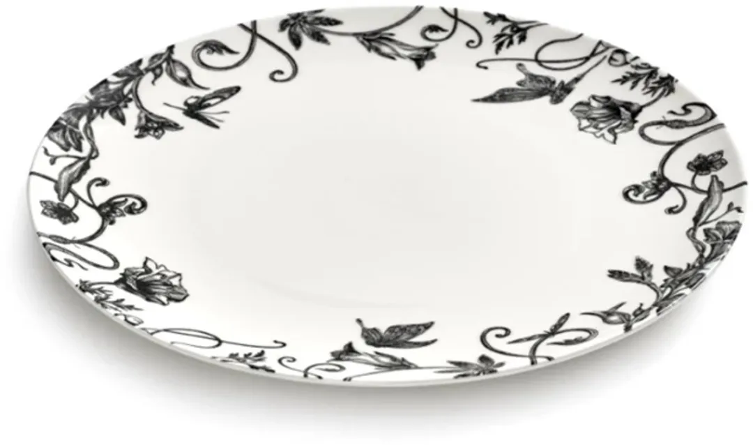 Serax Tomorrowland Unity Floral Fantasy Bord - Ø23,5cm - Zwart/Wit