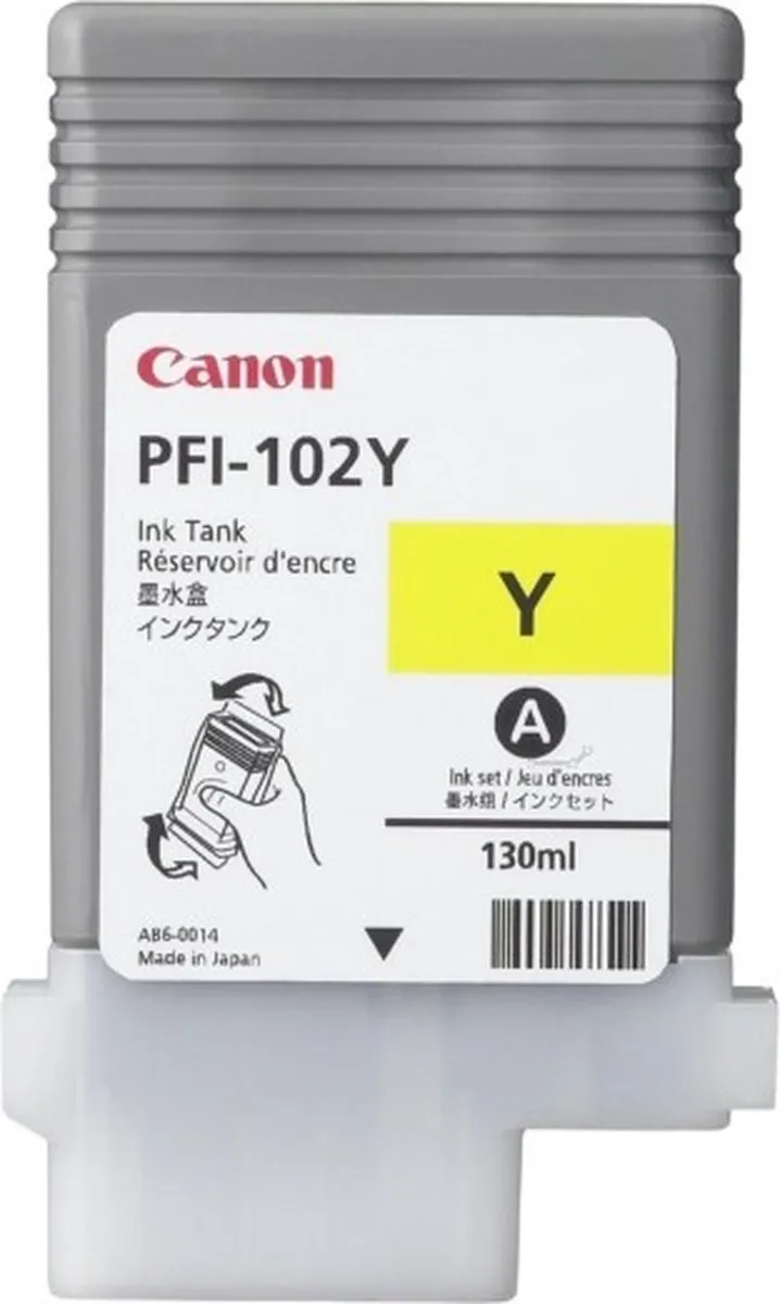 Canon PFI-102Y Inktcartridge Geel - 130ml