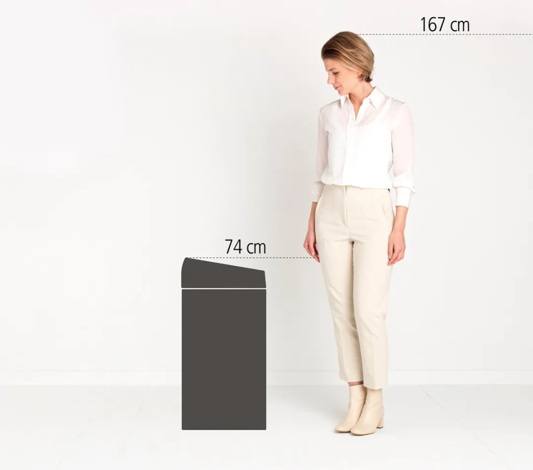 Brabantia Touch Bin Prullenbak 2x20L - Platinum - afbeelding 2 van 4