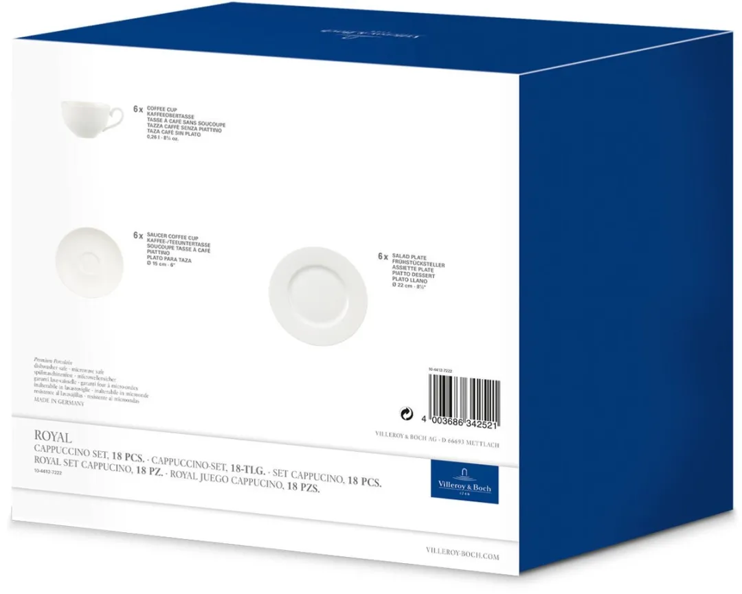 Villeroy & Boch Cappucchino Royal Set - 18-delig - 6 Personen