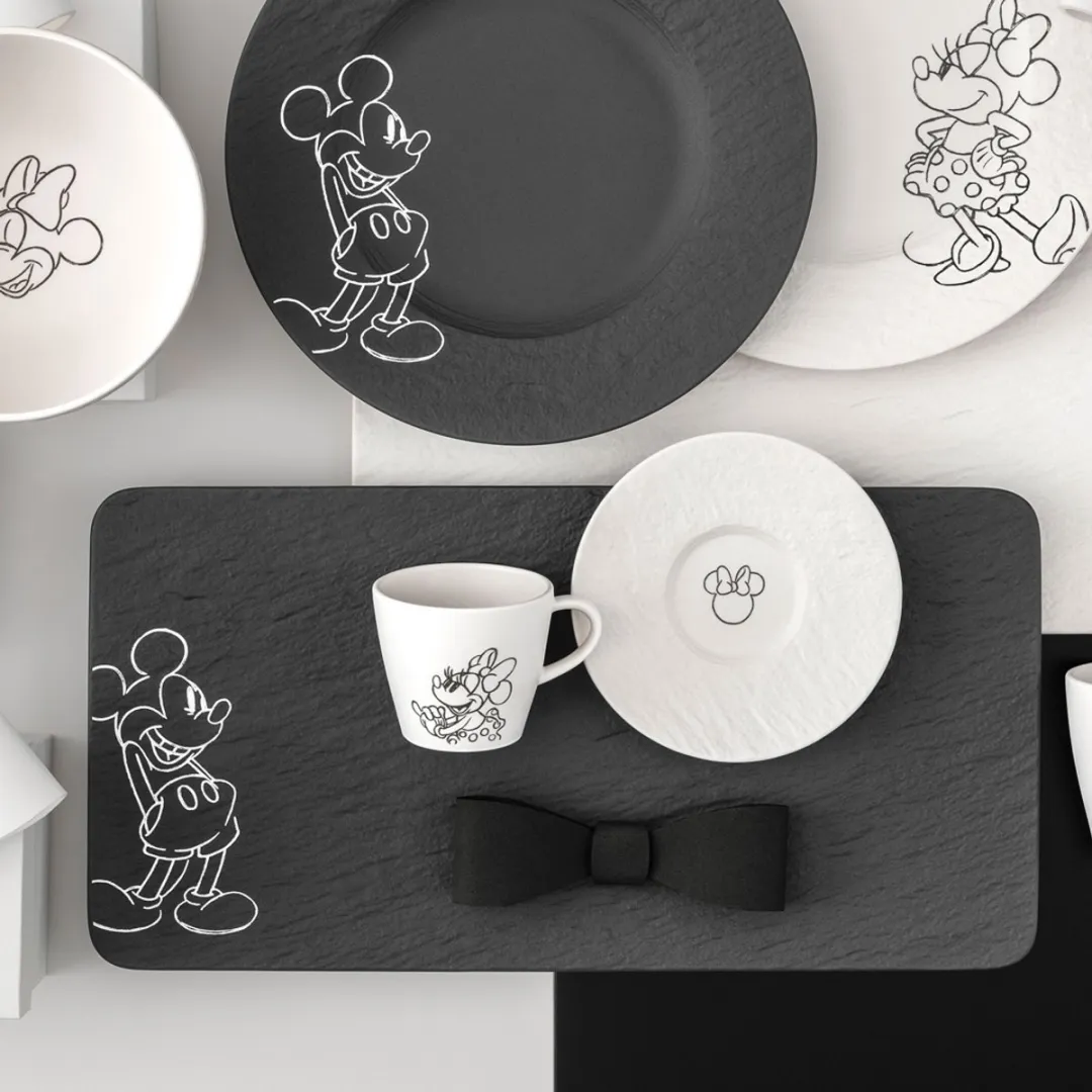 Villeroy & Boch Manufacture Rock Servierplaat Mickey Mouse 34,9x17,9cm - Zwart