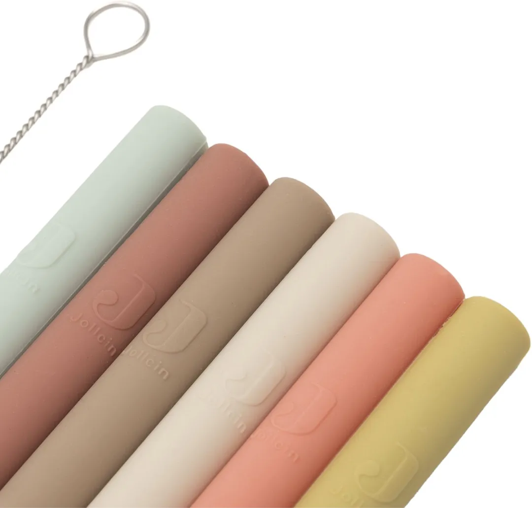 Jollein Siliconen Rietjes - 6 Stuks Mixed Shades
