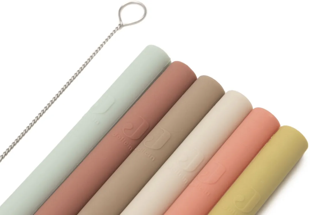 Jollein Siliconen Rietjes - 6 Stuks Mixed Shades