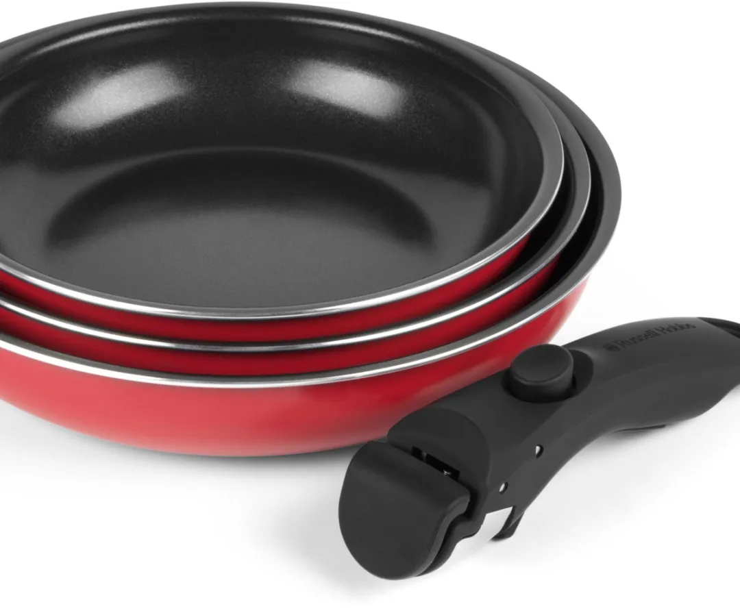 Russell Hobbs Riviera 3-delige Koekenpannenset - 20/24/28cm - Rood
