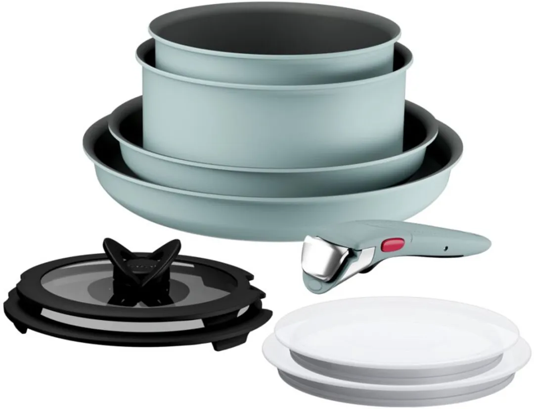 Tefal Ingenio Halo Eucalyptus Pannenset 9-delig - 4 Pannen - Groen