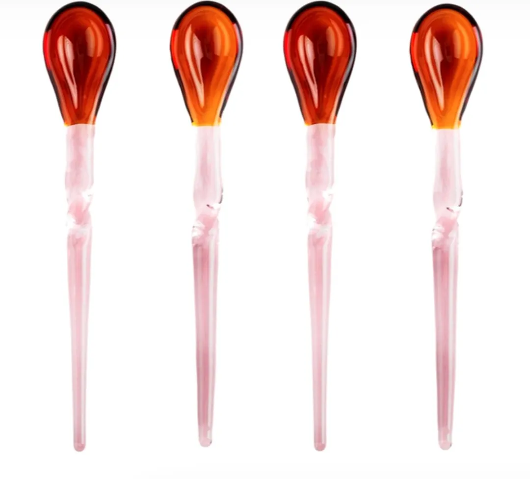 Broste Copenhagen Teaspoon Set Glas Swirly