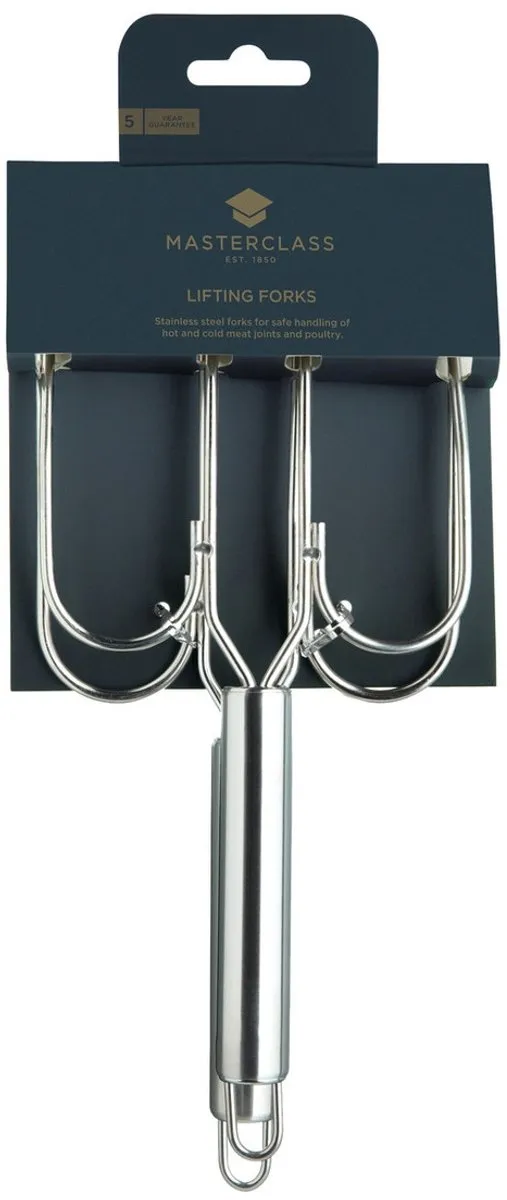 MasterClass Roestvrijstalen Vleesvork Set - 2 Stuks