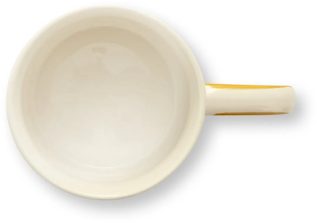 vtwonen Mokken Geel Strepen - 354ml - 2 Stuks