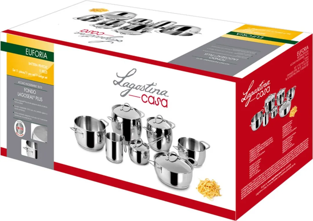 Lagostina Euforia Kookpottenset 11-delig - Inductie - Zilver