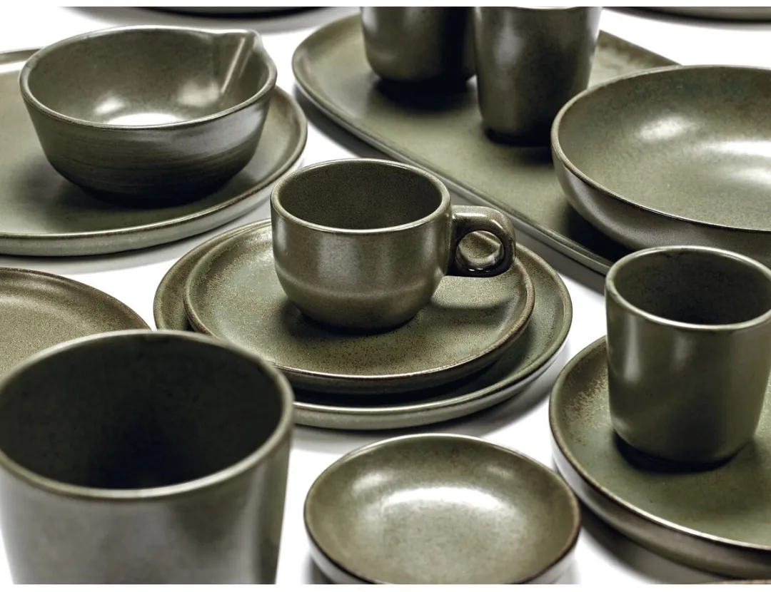 Serax Surface Ristretto Kopjes Ø6cm - 4 Stuks - Camogreen