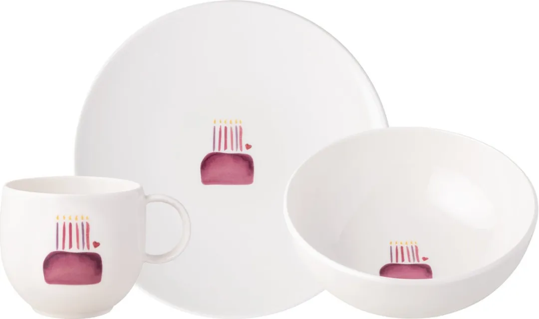 Villeroy & Boch Happy Birthday Frühstücksset 3-delig