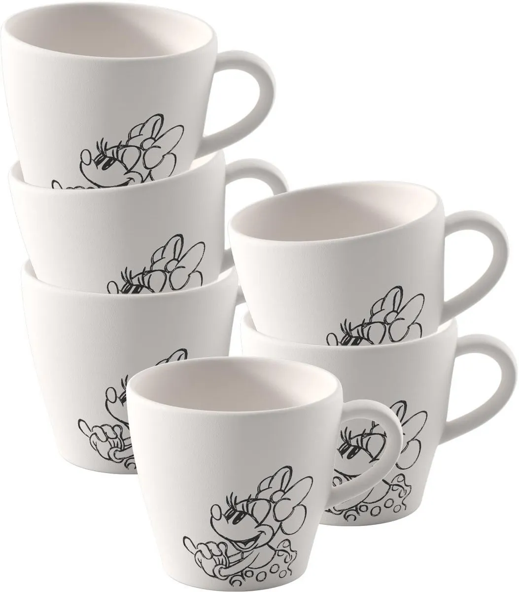Villeroy & Boch Manufacture Rock blanc Koffietassen Mickey Mouse 160ml - 6 Stuks - afbeelding 6 van 6