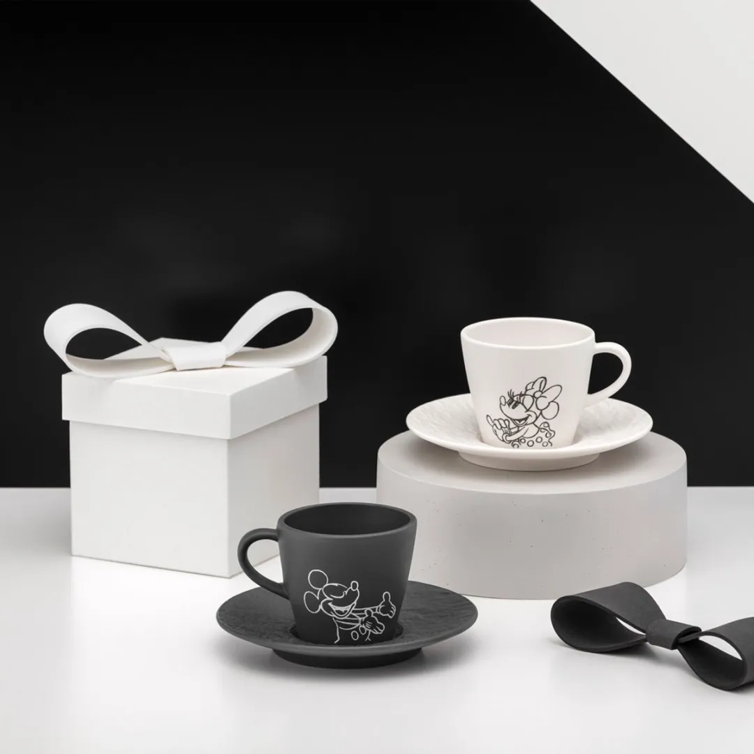 Villeroy & Boch Manufacture Rock blanc Espressotassen - Mickey Mouse 60ml - 6 Stuks