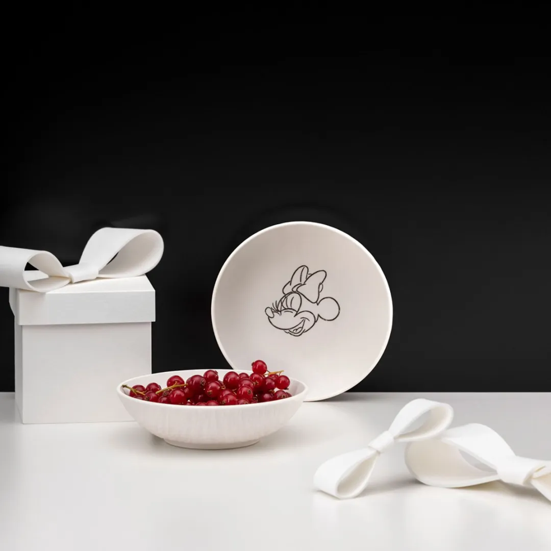 Villeroy & Boch Manufacture Rock Blanc Dessertschalen Mickey Mouse Ø13,2cm - 6 Stuks