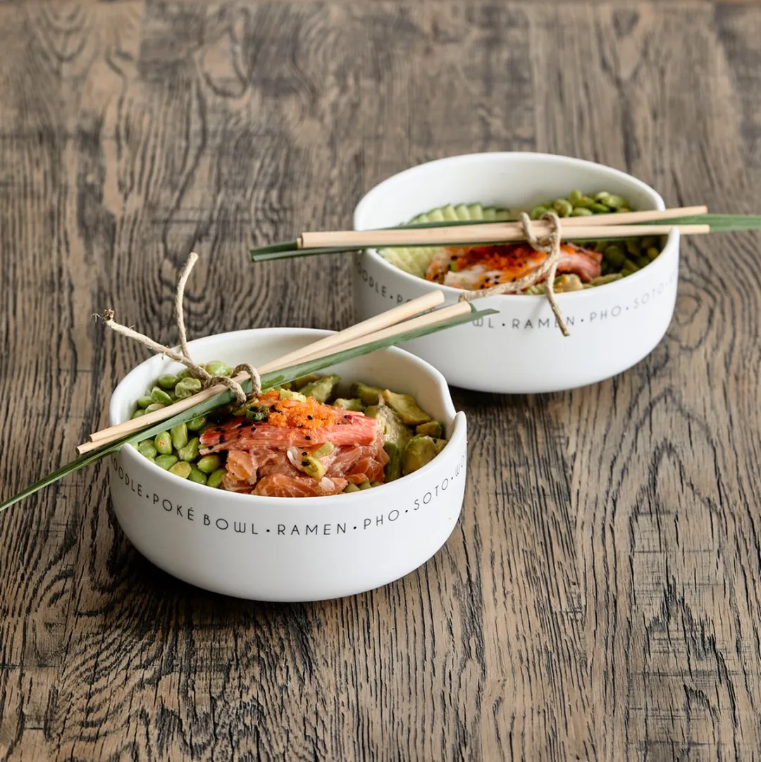 Riviera Maison Poke Bowl Kom RM Loves Soul Food 512150 - Wit